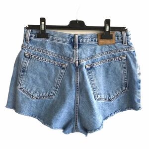 CALVIN KLEIN Vintage High Waisted Cut Off Denim Jean Shorts Blue 29